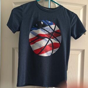Old Navy Dark Blue Kids' Tee with Patriotic Basketball Graphic